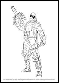 How to Draw Deadpool with a Gun