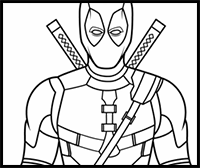 How to Draw Deadpool Easy | Deadpool & Wolverine Drawing