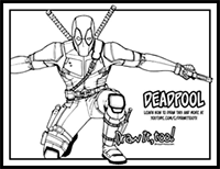 How to Draw DEADPOOL (Deadpool 2) Drawing Tutorial