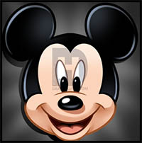 how to draw mickey mouse for kids