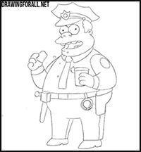 How to Draw Chief Wiggum Step by Step