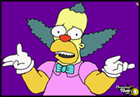 How to Draw Krusty The Clown from The Simpsons