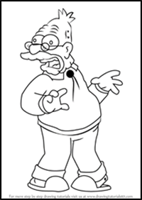 How to Draw Abe Simpson from The Simpsons