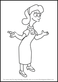 How to Draw Ms. Albright from The Simpsons