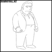 How to Draw Fat Tony from the Simpsons