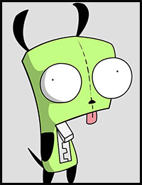 How to Draw Invader Zim Characters Gir, Zim, Dib, and others Drawing ...