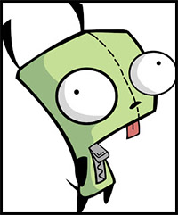 How to Draw Invader Zim Characters Gir, Zim, Dib, and others Drawing ...