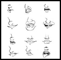 speaking mouth drawing