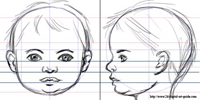 Drawing Babies Lessons : How to Draw a Cartoon Baby's Head & Body with ...