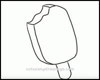 How to Simple Draw a Popsicle Step by Step for Kids