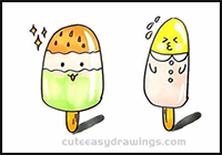 How to Draw Cartoon Ice Creams Step by Step