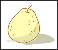 How to Draw a Colored Pear Step by Step