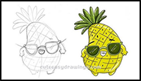 How to Draw a Cool Pineapple Step by Step for Beginners