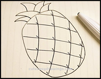 How to Draw a Pineapple Step by Step