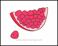 How to Draw a Pomegranate Step by Step for Kids