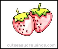 How to Draw Colored Strawberries Step by Step for Kids