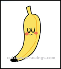 How to Draw a Shy Banana Step by Step