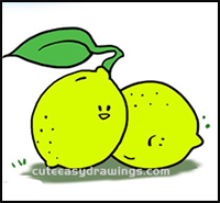 How to Draw Cartoon Lemons Step by Step