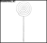 Lollipop drawing - how to draw a lollipop