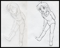 how to draw anime sitting poses