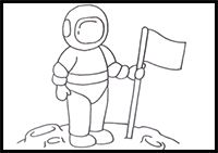 How to Draw an Astronaut Easy Step by Step