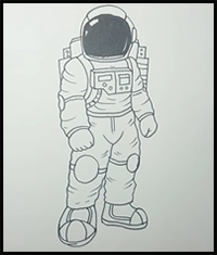 How to Draw an Astronaut Easy Step by Step