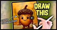 How to Draw a Cute Acorn in Procreate