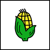 How to Draw Corn Easy