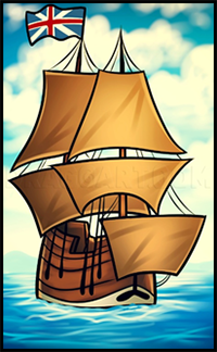 How to Draw the Mayflower