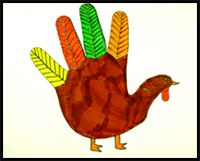 Thanksgiving Turkey Drawing for Kids