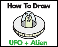 Today I'll show you how to draw a cute cartoon alien in his UFO. This is a super simple drawing tutorial, easy enough for younger kids. This cartoon UFO / Alien drawing lesson is broken down into many easy-to-follow steps, so even younger children can follow along with. Have fun and Happy Drawing!