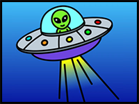 How to Draw an Alien UFO (Easy Drawing Tutorial)