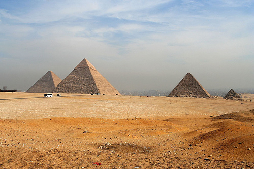 The pyramid can be a church steeple or the pyramids of Egypt.