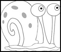 How to Draw Gary the Snail from Spongebob Squarepants Lessons: Drawing ...