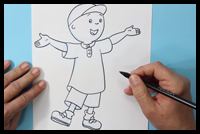 How to draw Caillou