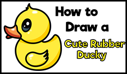 How to Draw a Cute Yellow Rubber Ducky