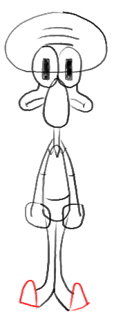 Step 12 - How to Draw Squidward Tentacles from Spongebob Squarepants