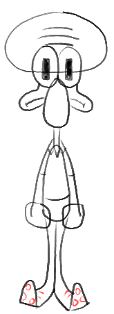 Step 13 - How to Draw Squidward Tentacles from Spongebob Squarepants