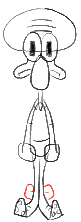 Step 14 - How to Draw Squidward Tentacles from Spongebob Squarepants