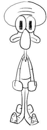 Step 15 - How to Draw Squidward Tentacles from Spongebob Squarepants