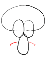 Step 4 How to Draw Squidward Tentacles from Spongebob Squarepants