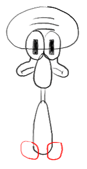 Step 8 - How to Draw Squidward Tentacles from Spongebob Squarepants