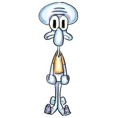 squidward drawings step by step