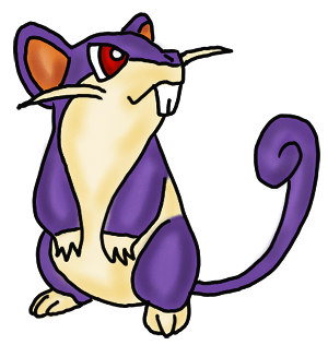 Rattata : How to draw pokemon characters Rattata Step by Step Lessons