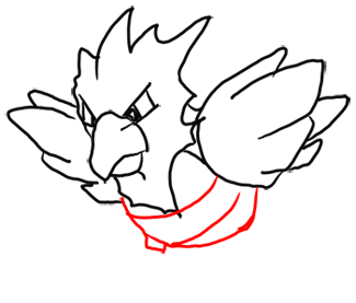 Step 8 How to Draw Spearow from Pokemon for Kids