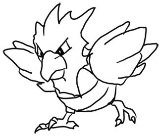 Finished How to Draw Spearow from Pokemon for Kids