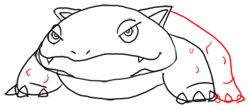 Step 8 - Step by Step Drawing Lesson : How to Draw Venusaur from Pokemon for Kids