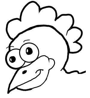 Step 6 How to Draw Cartoon Chickens / Hens / Farm Animals Step by Step Drawing Tutorial for Kids