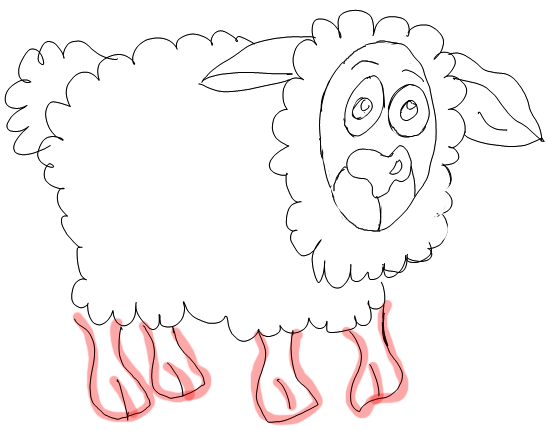 Step 7 How to Draw Cartoon Sheep / Lambs Step by Step Drawing Lessons