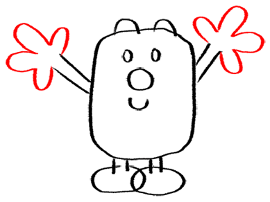 Step 7 How to Draw Wubbzy from Wow Wow Wubbzy Step by Step Drawing Tutorial for Preschoolers